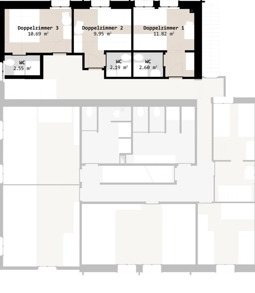 Grundriss Doppelzimmer